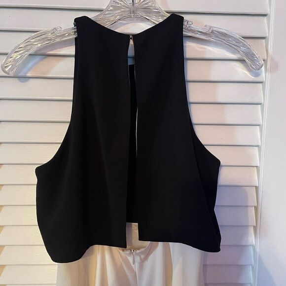 VTG LORD & TAYLOR | JILL STUART | black & off white open back gown NWT Size 2 - Picture 13 of 15